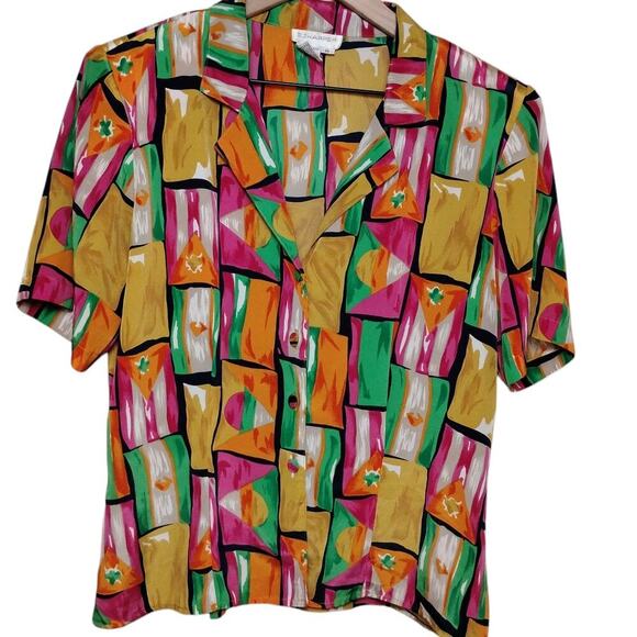 Vintage Tops - Vintage EJ Harper Multicolor Button Down, 10